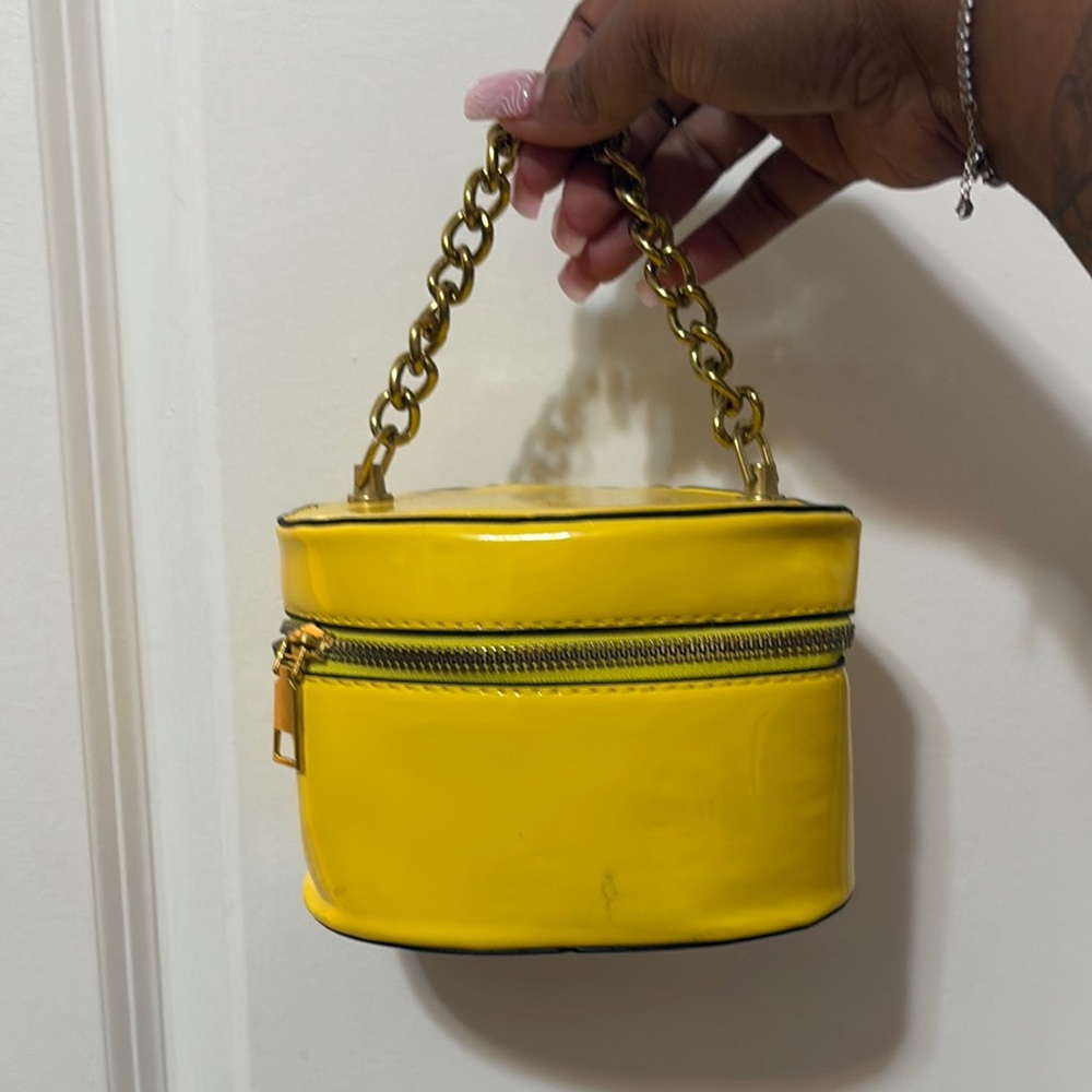 Yellow Chain Handle Women's Bag